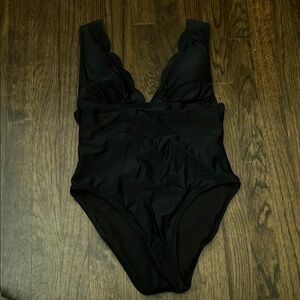 J. Crew Black One Piece Swimsuit
